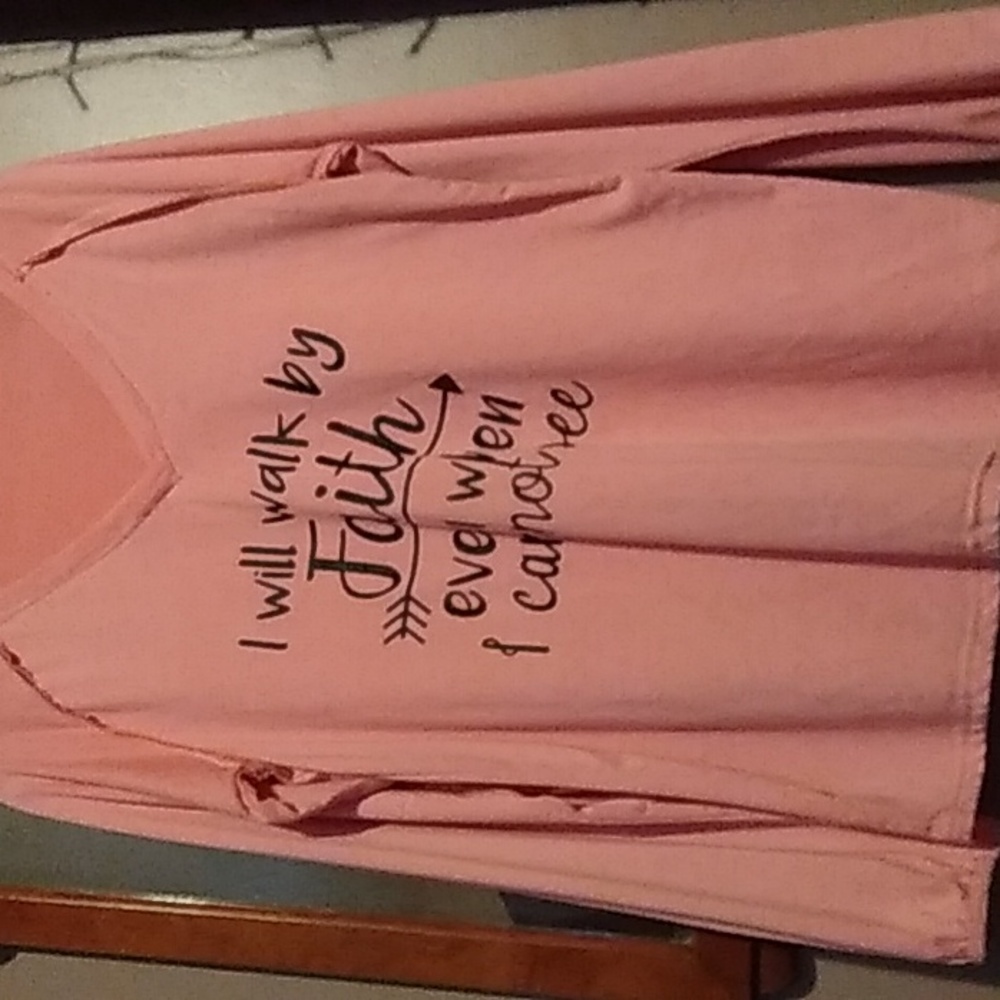 A cotton long sleeve shirt.